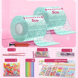 마스킹테이프제작 주방메모테이프 마테보관함 애완 동물 나노 접착제 DIY 블로우 버블 테이프 양면 끈적 공 공예 장난감 어린이, [08] 2roll sets