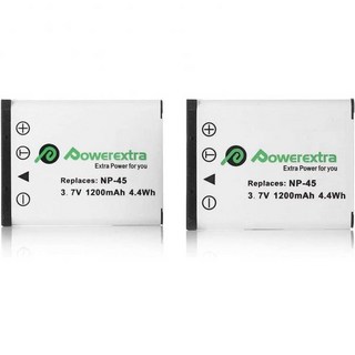 파워엑스트라 2x NP45A NP45B NP45S 배터리 후지필름 INSTAX 미니 90 파인픽스 XP20 XP22 XP30 XP50 XP70 XP80 XP120 XP140, 파워엑스트라 2x NP45A NP45B NP45S 배터