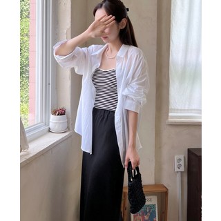 에이치다 / H MADE 베니토 뒷단추 루즈핏 셔츠 남방 6color