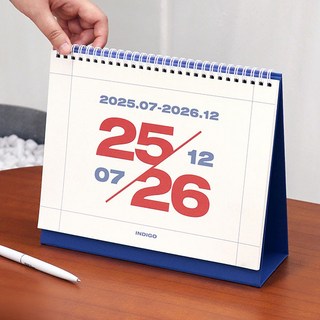 인디고 (25-26) 기본 18개월 탁상 달력 (25년 7월~26년 12월) - 스케줄러 업무/일정관리 데일리 데스크 캘린더, 탁상달력