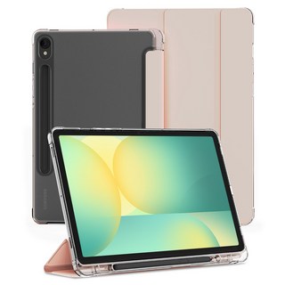 클리어 애플펜슬 수납 태블릿PC 케이스, 핑크샌드, 1개