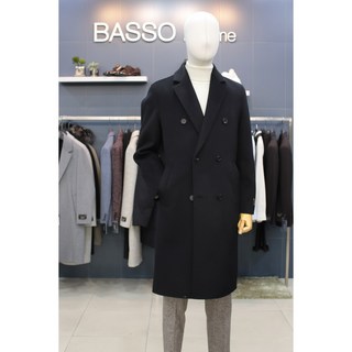 바쏘옴므 코트 WX4CD71ABK 블랙 울캐시미어 핸드메이드 더블 롱코트