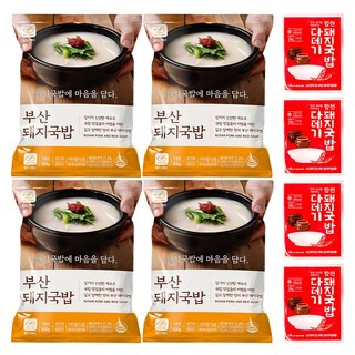 참도깨비 부산 돼지국밥 + 다대기 증정, 4개, 600g