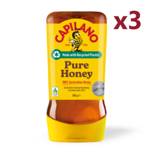 [호주정품직구] 카필라노 순수 벌꿀 튜브형 500그램 X 3통 Capilano Pure Honey Squeeze -, 500g, 3개