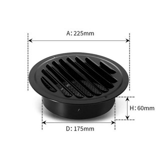 외벽 공기 배출구 환기 그릴 원형 덕트 캡 커버 구멍 플러그 시스템, 2. 180mm, 1개