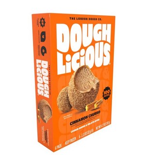DOUGHLICIOUS THE LONDON DOUGH CO 쿠키 과자 도우리셔스 시나몬 츄로 도우 젤라토 바이트 6.77 온스, 1개