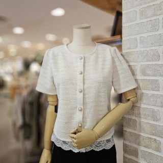 LC41E7JK004X_밑단 레이스 썸머 자켓 1361645