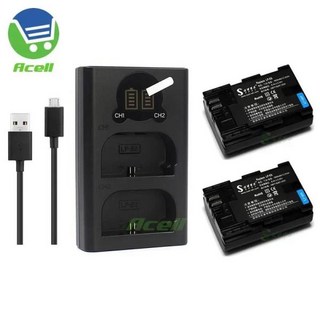Acell 블랙매직 마이크로 시네마 카메라용 LP-E6 배터리 포켓 4K 6K 비디오 어시스트 6G, 03 2Battery 1Bi-Charger, 1개