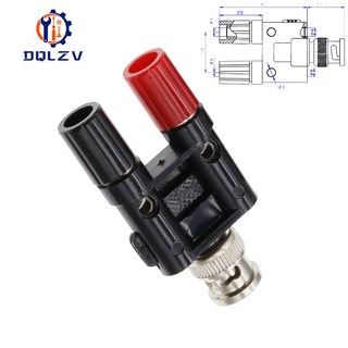 BNC 커넥터 잭 어댑터 바나나 투 4MM 듀얼 개 1 RF 동축, BNC Male Head, 1개