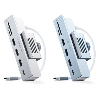 [블루 당일출고] 미국 사테치 USB-C 클램프 허브 24인치 아이맥용 / Satechi USB-C Clamp Hub, 실버, 1개