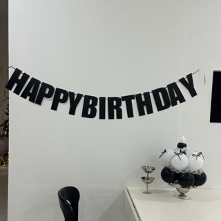 [오늘출발/주문폭주] 블랙 생일 가랜드 세트 생일 파티 풍선 해피벌스 데이 기념일 홈파티 블랙 실버, 선택안함, 1개, 블랙가랜드(단품)
