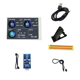 HDD 컴퓨터 라인 보조 USB 5.0 GPU RAM 디스플레이 홀더 데이터 화면 IPS 3.5 CPU 모니터 AIDA64 인치 TYPE-C, W 3.5INCH 9P 1IN2, 1개
