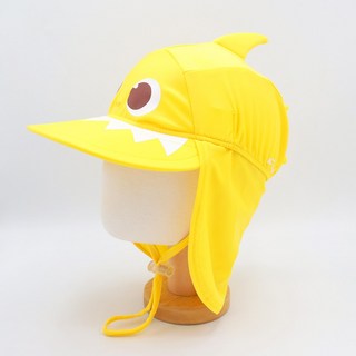 핑크퐁 플랩캡 유아 아동 아기상어 옐로우 수영모 어린이 키즈 남아 여아 수모 햇볕가리개 여름 워터파크 수영장 물놀이 수영 모자