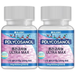 폴리코사놀 54mg ULTRA MAX 60정 600mg 식약청인정, 2개, 60회분