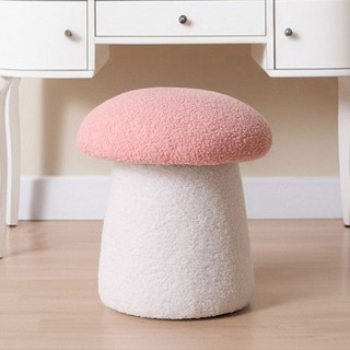 송송이 버섯 인테리어 스툴 의자, 1개, ROSONG 핑크