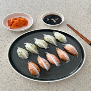투명 감자만두피 감자김치만두, 1.4kg, 2개