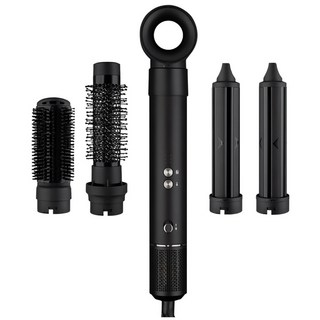 휴브론 5 in 1 에어 컬링 드라이기 전문가용 스타일러 호텔용 미용실 멀티 헤어 드라이어, 블랙