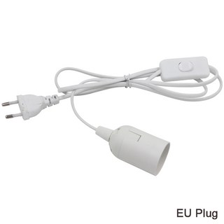 램프 베이스 홀더 전원 코드 케이블 E26 E27 EU 행잉 펜던트 LED 조명 기구 전구 소켓 어댑터 스위치 포함 3.5m, [02] white, [02] 3.5m, 1개