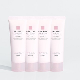 비주얼 핑크알로에 쿨카밍 선크림 SPF50+ PA++++, 4개, 40ml