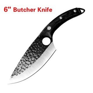 수제 뼈 칼 스테 주방 생선 닭 고기 요리사 슬라이스 손가락 구멍, 1개, 7. H knife