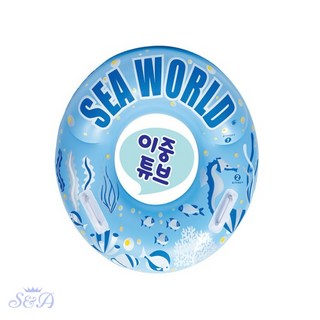셀올 80CM 씨월드 손잡이 튜브 ( 블루 ) 원형튜브80 아동튜브, 1개