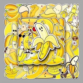 바나나 만화 개성 그래피티 스티커 물컵 여행 가방 컴퓨터 스케이트보드 방수, 1개, 3. 50PCS