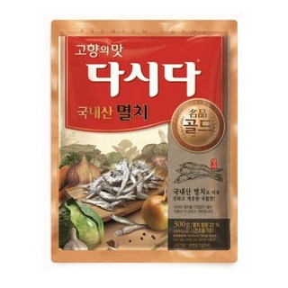 CJ 고향의맛 남해산 멸치 다시다 명품 골드 300g 식품 > 가루/조미료/향신료 조미료/향신료 기타조미료, 1개
