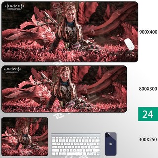 호라이즌 포비든 웨스트 캐릭터 콘솔 테이블 매트 대형 마우스 패드 장패드 3mm, 900X400mm - 두께 3mm, 1개, 24.X