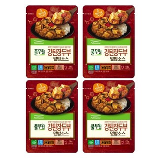 풀무원 강된장두부 덮밥소스 혼밥 즉석식품, 170g, 4개