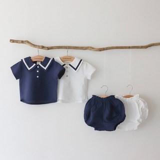리틀문라이트 엠보싱set 신생아 여름 바디수트 롬퍼 상하세트