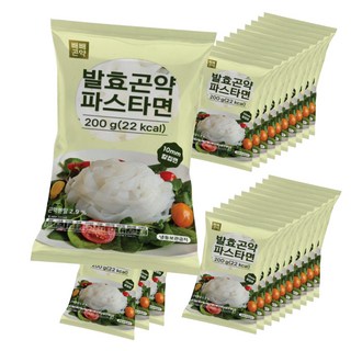 [그냥 넣어 드시면 되는 부드럽고 쫄깃한 저칼로리 저탄수화물] 발효곤약 파스타면, 200g, 24개