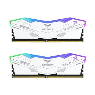 TEAMGROUP T-Force Delta Alpha RGB DDR5 램 32GB 키트 (2x16GB) 6000MHz (PC5-48000) CL38 인텔 XMP 3.0 및 AM, DDR5 6000MHz 38-38-38-78, 32GB(2x16GB), 화이트, 2개