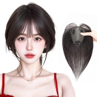 오비안 내추럴 풍성 볼륨 정수리 부분 가발, 1개, 앞머리O - 내추럴블랙