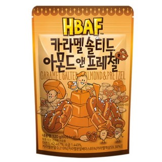 바프 카라멜솔티드 아몬드앤프레첼 120G, 4개