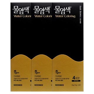 씨드비 물염색 시즌3 비건 새치커버 김혜수 염색약 12회분, 3개