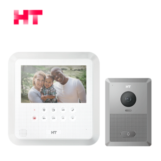 현대통신 7인치 디지털방식 비디오폰 월패드 인터폰 HAS-R2071 화이트/HDS-R100 초인종 세트