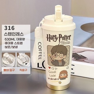 아소공방 해리포터 스테인레스 316 캐릭터 보온 텀블러, 1개, 530ml