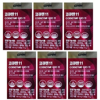 GNM 코큐텐11 선물세트 1박스(총 6개월분) / 코엔자임Q10 비오틴 비타민B 아연, 30정, 6박스