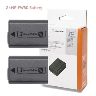 NP-FW50 NPFW50 카메라 배터리 BC-VW1 충전기 소니 A6000 a6000 a6400 A5000 A6300 A7M2 A7R II용, 02 2 FW50 Battery, 02 2 FW50 Battery