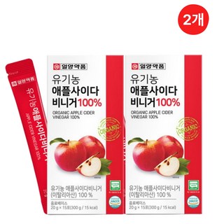 일양약품 유기농애플사이다비니거 해썹인증 유기농 애사비 20ml X 15포 X 2박스