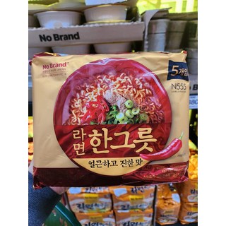 노브랜드 라면 한그릇 얼큰하고 진한맛 115g x 5개입 안전포장, 5개