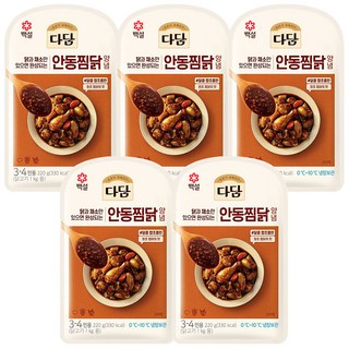 CJ 다담 안동찜닭 양념, 220g, 5개