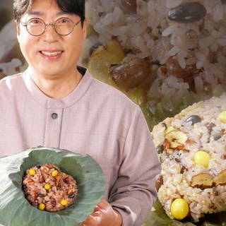[아이365쇼핑_TV방송] 김봉찬 명인의 약선 연잎밥 10팩[120g*10팩] [국내산 100% 12가지 곡물 무농약연잎] 옹기시루 전통 연잎밥, 120g, 10개