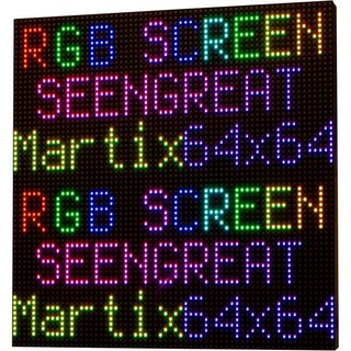 컴퓨터 모니터 게이밍 게임 가정용 RGB 매트릭스 LED 디스플레이 패널 64x64 3mm 피치 4096개의 고휘도 및 해상도 라즈베리 파이 ESP32 아두이노와 호환 가능, 1개