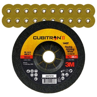 3M 큐비트론2 황금돌 4인치 연마석 옵셋 / Cubitron Flexible Grinding Wheel 4inch EN12413 ANSI B7.1, 36방, 200개