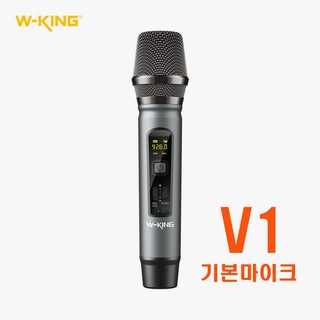 W-KING 더블유킹 MT BOX D10 블루투스 스피커 캠핑 야외수업 소규모행사 방수 IPX6 노래방, 무선마이크 M6 v1 기본마이크 단품