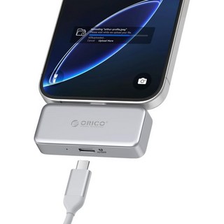 ORICO 플래시팟 64GB 알루미늄 합금 휴대용 SSD PD 100W 고속 충전 직결 플러그 디자인 90MB/s 외장 솔리드 스테이트 드라이브 신뢰할 수 있는 저장장치 아이폰, ORICO 플래시팟 64GB 알루미늄 합금 휴대용 SS