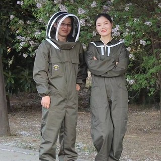 방제복 방충복 양봉 모기장 일체형 말벌 모기장옷, 1개, 아쿠아그린 점프수트