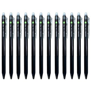 비툰 지워지는 볼펜 0.5mm 블랙, 12개, 검정