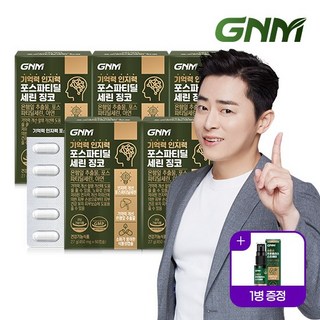[총 5개월분] 기억력 인지력 포스파티딜세린 징코 60캡슐 X 5박스 / PS 은행잎추출물 두뇌건강, 60정, 5개